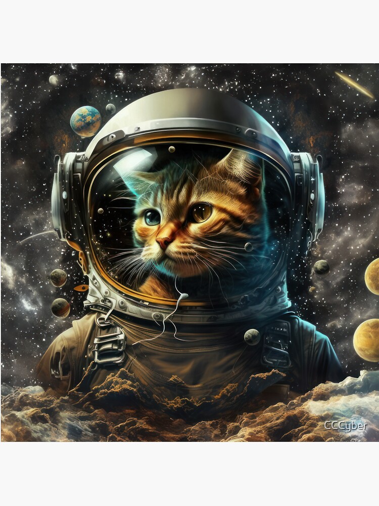 Pegatinas «Gatos espaciales» de theoceanowl, Redbubble