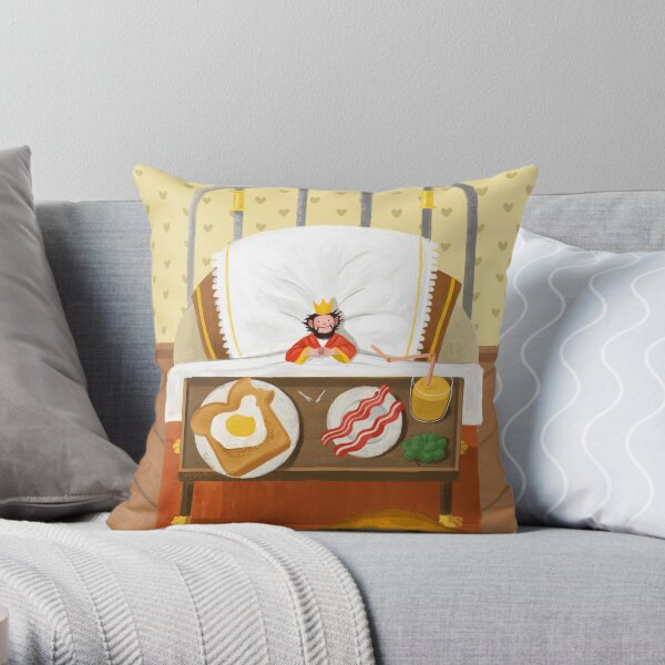 The Smallest King in the World Throw Pillow