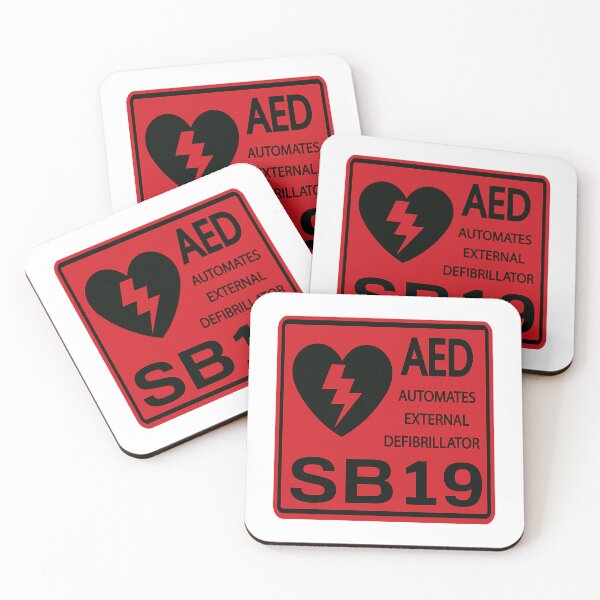 Item preview, SB19 Merch PPOP Filipino Boy Bands AED Defilbrilator Red Black designed and sold by grecomitchell.