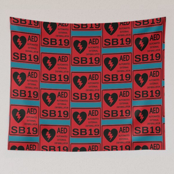 Item preview, SB19 Merch PPOP Filipino Boy Bands AED Defilbrilator Red Black designed and sold by grecomitchell.