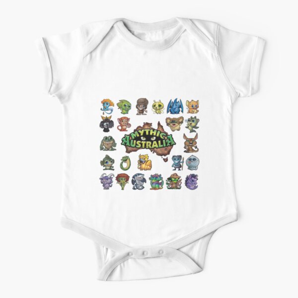 Mythic Australia with Mini Mythics Short Sleeve Baby One-Piece