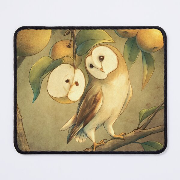 Item preview, Doppelganger: Nashi Pear and Barn Owl designed and sold by Mazarineart.