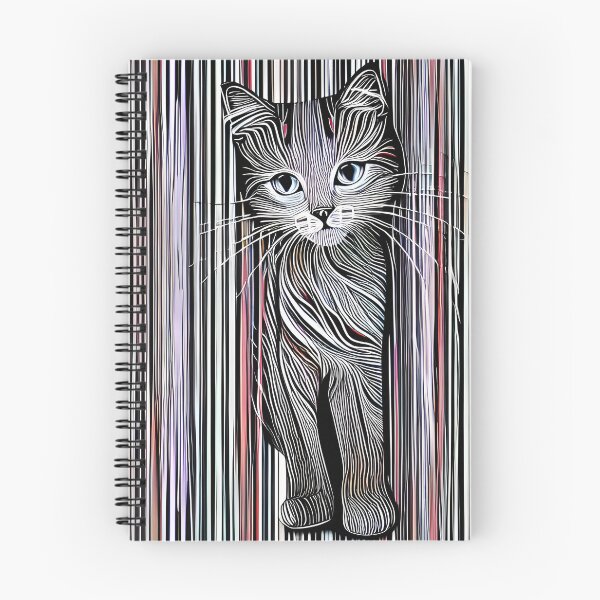 Item preview, Cat in Line Shape AI Art designed and sold by AICreatorin.