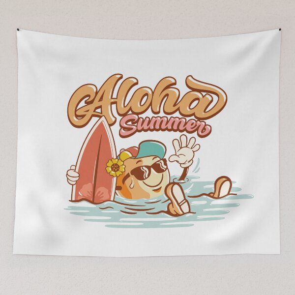 Item preview, Aloha Summer Sun Beach Illustration designed and sold by printify.