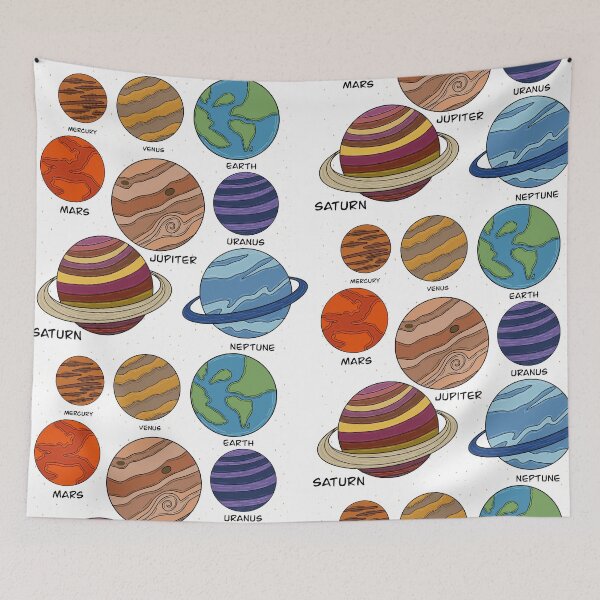 Item preview, All planets solar system with names designed and sold by Daizydrawshop.