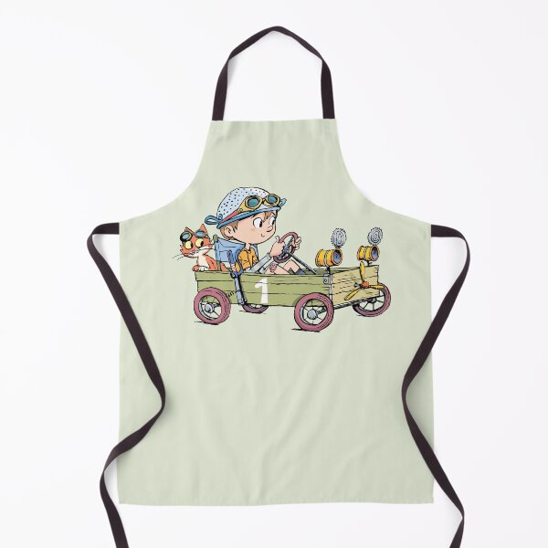 Item preview, boy in a wooden cart and a cat imagines that he is in a racing car designed and sold by duxpavlic.