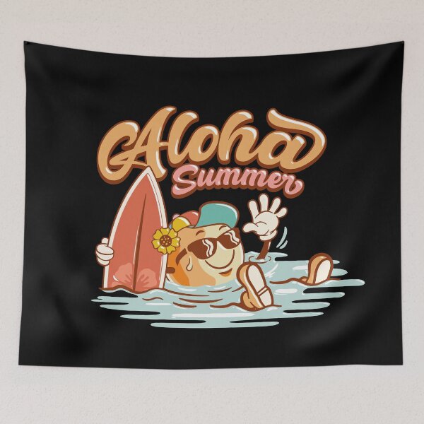Item preview, Aloha Summer Sun Beach Illustration designed and sold by printify.