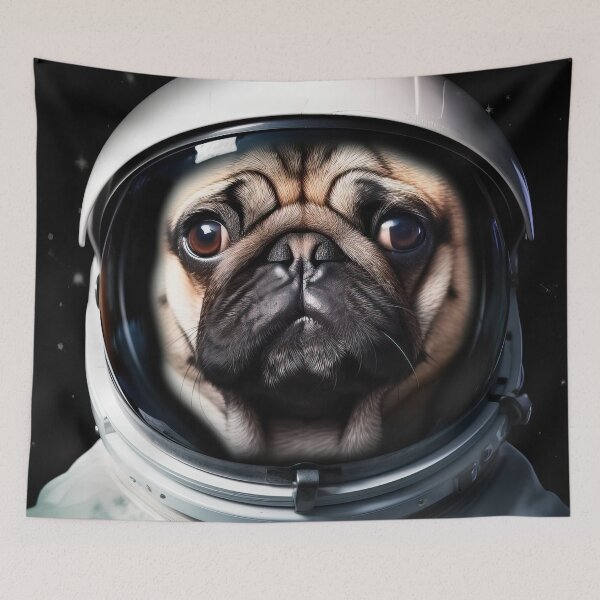 Artikelvorschau, Apollo 13 - Astronauten Mops Dame Lilly entworfen und verkauft von Pixelboys.