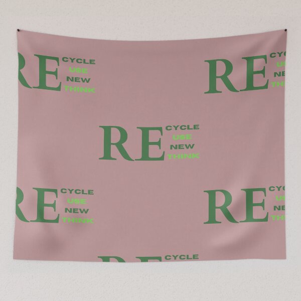 Item preview, recycle reuse renew rethink environmental activism designed and sold by JovanasBoutique.