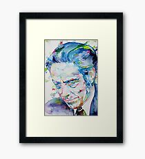 ALAN WATTS - watercolor portrait.7 Framed Print