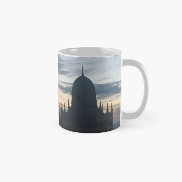 Beautiful view of the sea and the building with turrets during sunset. Classic Mug