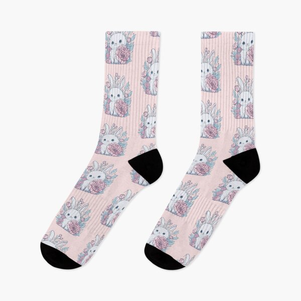 Item preview, Happy Little Rabbit & Roses designed and sold by pigipeach.