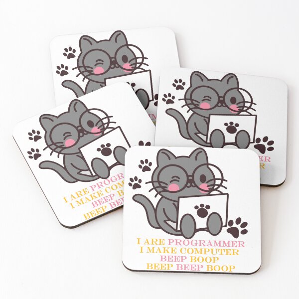 Item preview, Programmer Cat Beep Boop Coding designed and sold by Lychee Design.