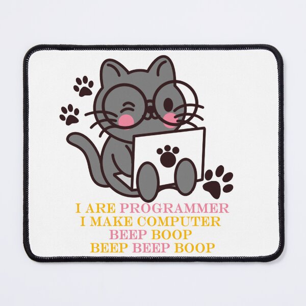 Item preview, Programmer Cat Beep Boop Coding designed and sold by Lychee Design.