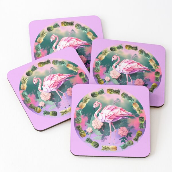 Item preview, Beautiful Summer Patterns With Flamingo And Pineapples Stickers designed and sold by AdiRemba.