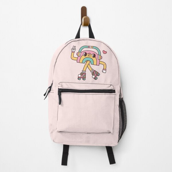 Item preview, Cute Rainbow With Headphones And Roller Skates designed and sold by rustydoodle.