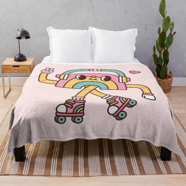 Item preview, Cute Rainbow With Headphones And Roller Skates designed and sold by rustydoodle.