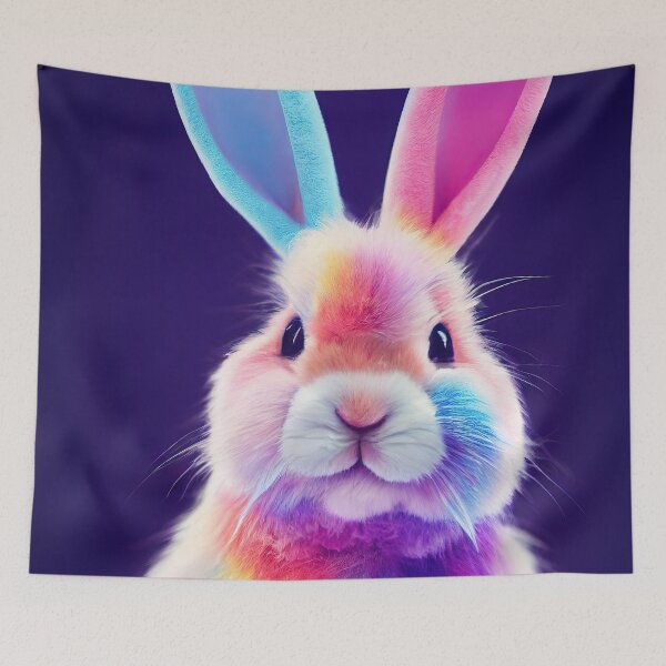 Item preview, Fridolin Colorful - The colorful relaxed rabbit designed and sold by Pixelboys.