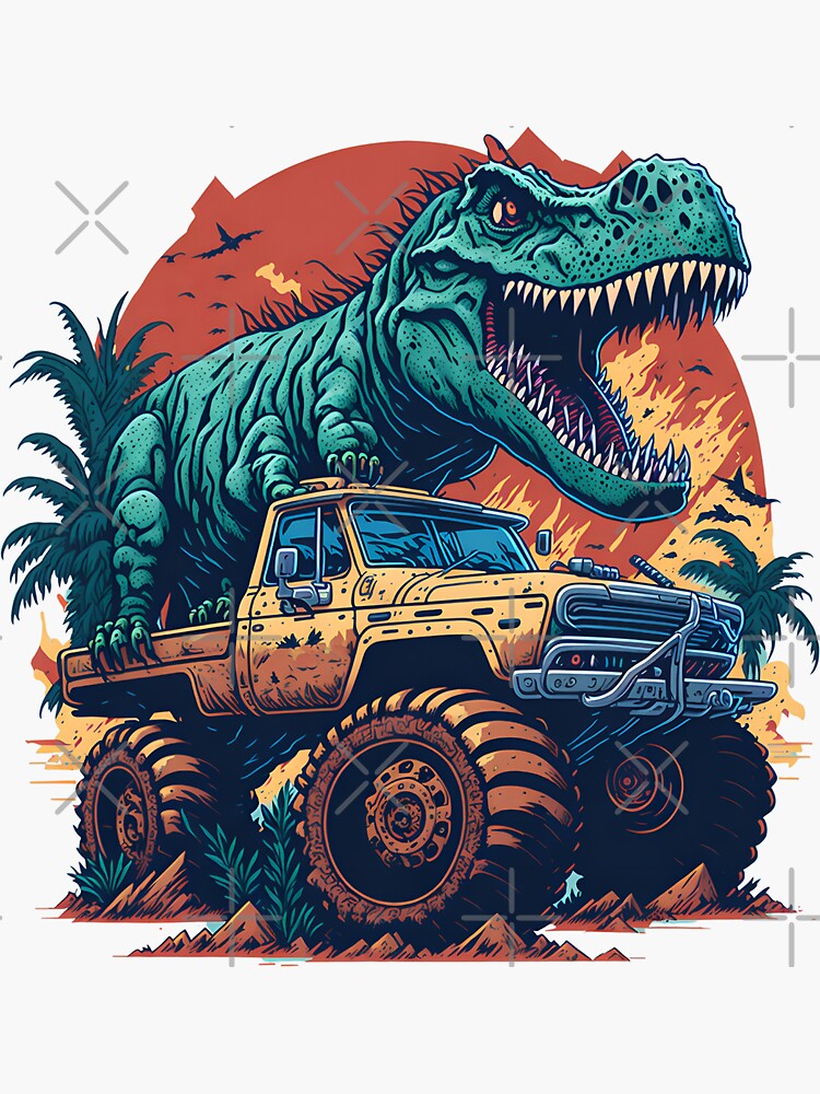 Cool Kid's Monster Tractor Truck Cartoon Vinyl Sticker – Shinobi Stickers