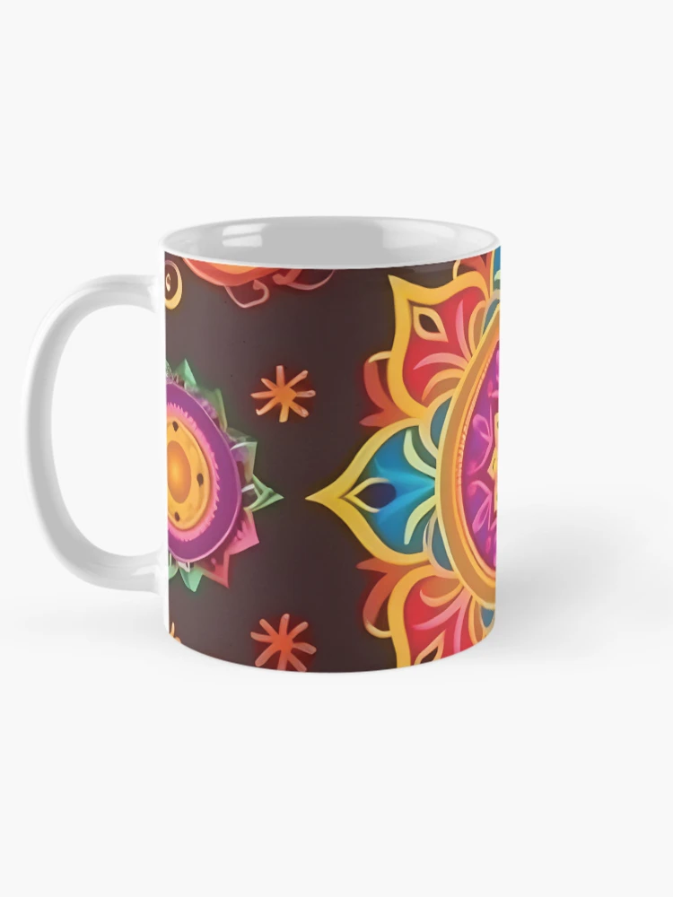 Thumbnail 5 of 6, Coffee Mug, Diwali Rangoli Pattern designed and sold by PatternBestFan.