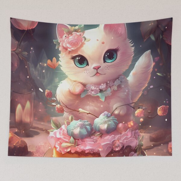 Item preview, Cute Dessert Kitty designed and sold by Red Witch Art.
