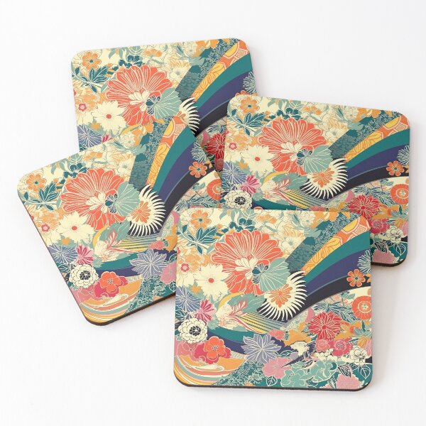Item preview, Japanese floral pattern with leaves II designed and sold by alphadaze.