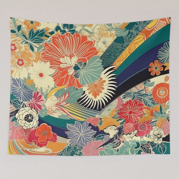 Item preview, Japanese floral pattern with leaves II designed and sold by alphadaze.