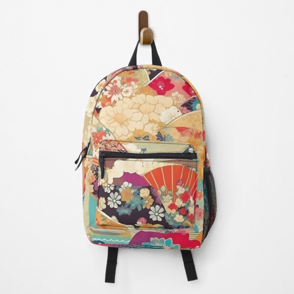 Item preview, Japanese floral pattern with fans I designed and sold by alphadaze.