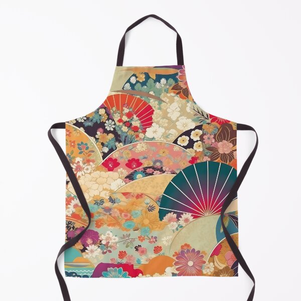 Item preview, Japanese floral pattern with fans I designed and sold by alphadaze.