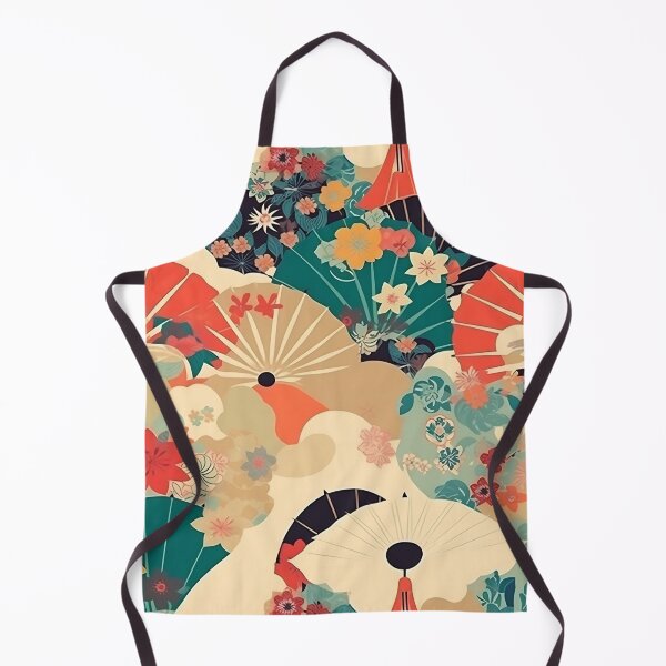 Item preview, Japanese floral pattern with fans II designed and sold by alphadaze.