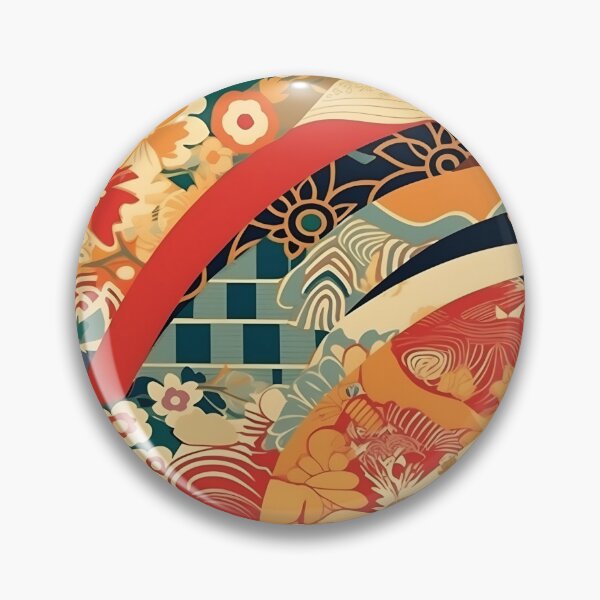 Item preview, Japanese floral pattern with fans IV designed and sold by alphadaze.