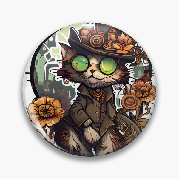 Item preview, lindo gato steampunk designed and sold by futuresimo04.