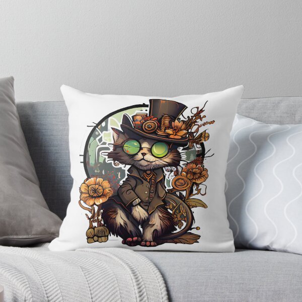 Item preview, lindo gato steampunk designed and sold by futuresimo04.