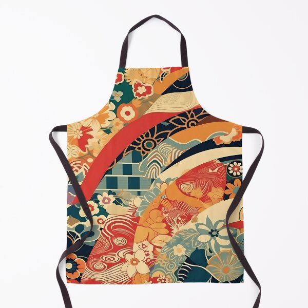 Item preview, Japanese floral pattern with fans IV designed and sold by alphadaze.