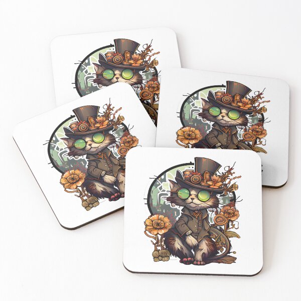 Item preview, lindo gato steampunk designed and sold by futuresimo04.