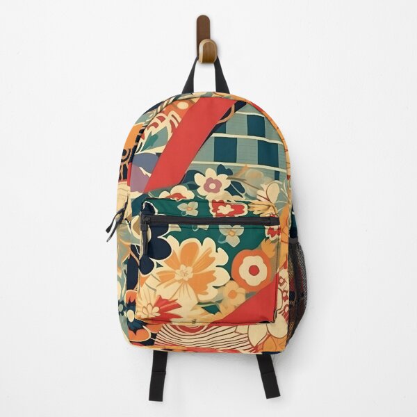 Item preview, Japanese floral pattern with fans IV designed and sold by alphadaze.