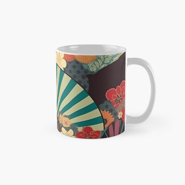 Item preview, Japanese floral pattern with fans V designed and sold by alphadaze.