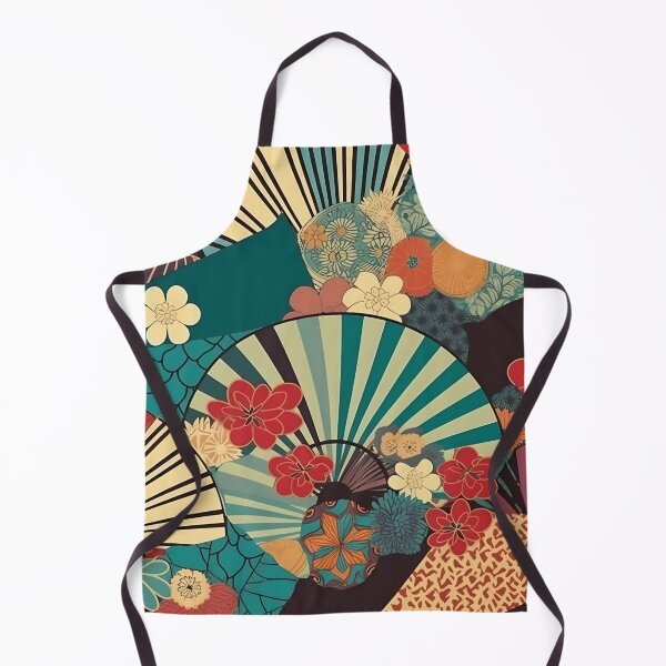 Item preview, Japanese floral pattern with fans V designed and sold by alphadaze.
