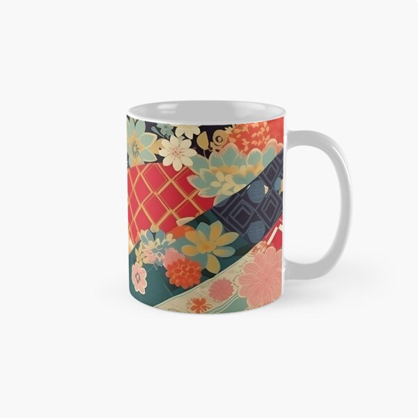 Aperçu de l'œuvre Motif floral japonais avec éventails VI créée et vendue par alphadaze.