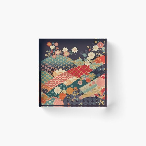 Item preview, Japanese floral pattern with fans VI designed and sold by alphadaze.
