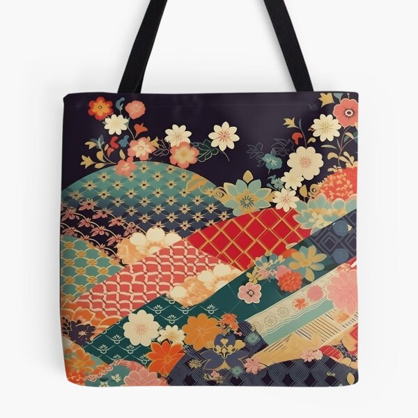 Item preview, Japanese floral pattern with fans VI designed and sold by alphadaze.