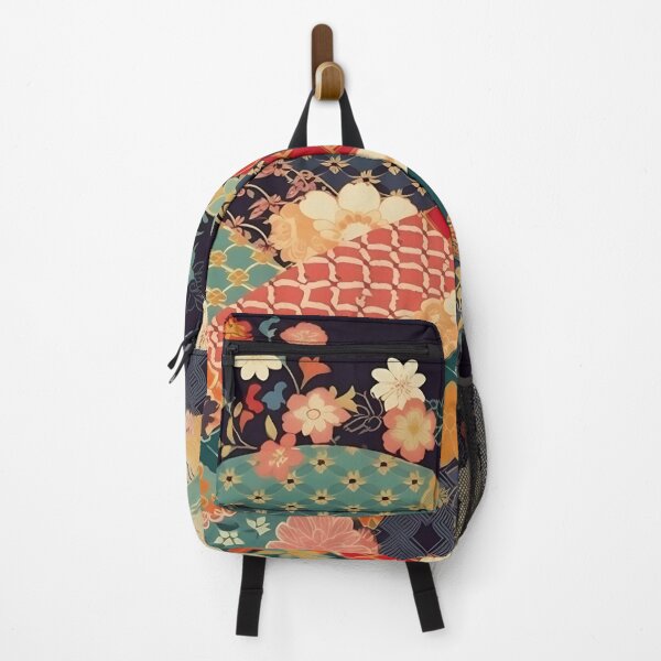 Item preview, Japanese floral pattern with fans VI designed and sold by alphadaze.