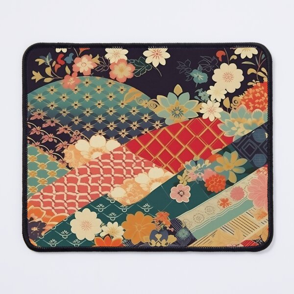 Item preview, Japanese floral pattern with fans VI designed and sold by alphadaze.