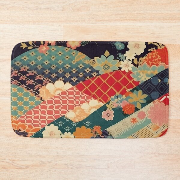 Item preview, Japanese floral pattern with fans VI designed and sold by alphadaze.
