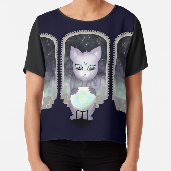 Mystic Miku | Crystal Ball & Zodiac | Navy Chiffon Top