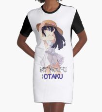 Waifu Anime Inspired Shirt Graphic T-Shirt Dress