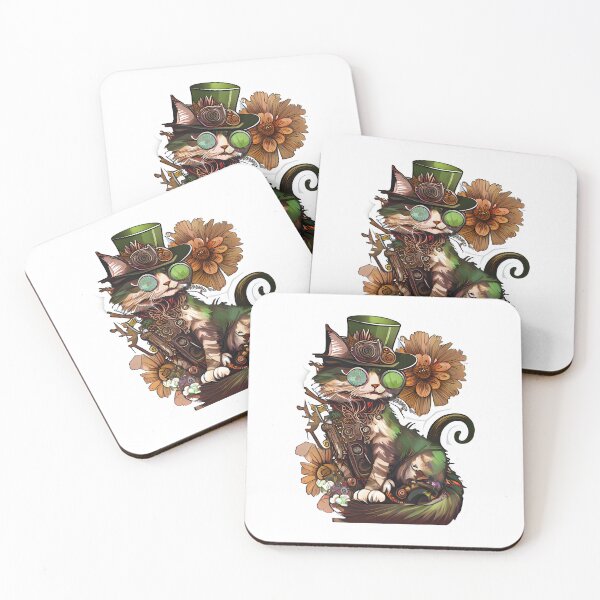 Item preview, steampunk lindo gato flor designed and sold by futuresimo04.