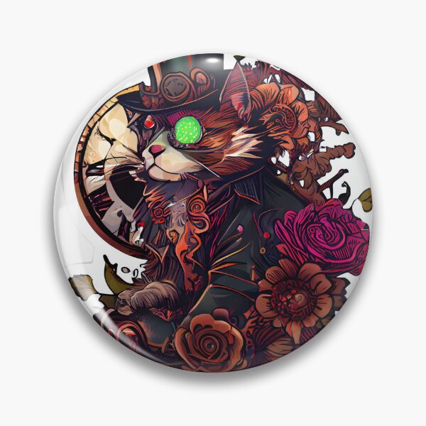 Item preview, steampunk lindo gato flor designed and sold by futuresimo04.