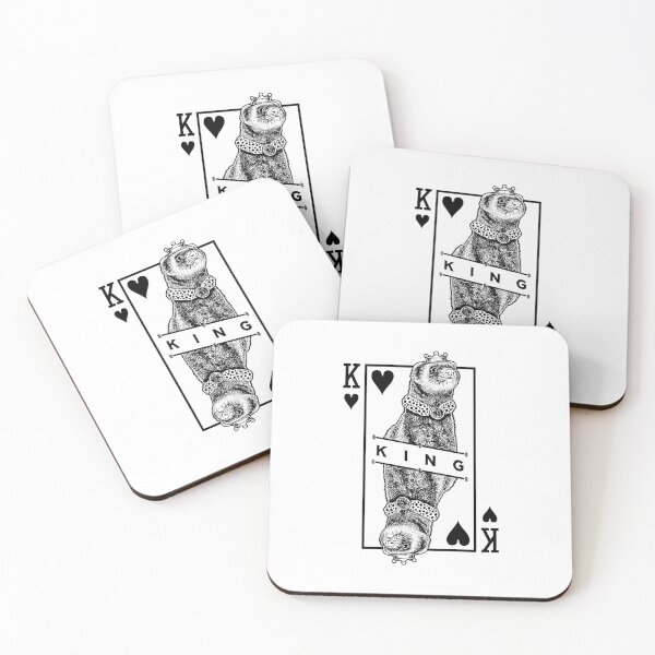 Item preview, Ferret Lover King Of Hearts Funny Pet Pop Art designed and sold by GrandeDuc.