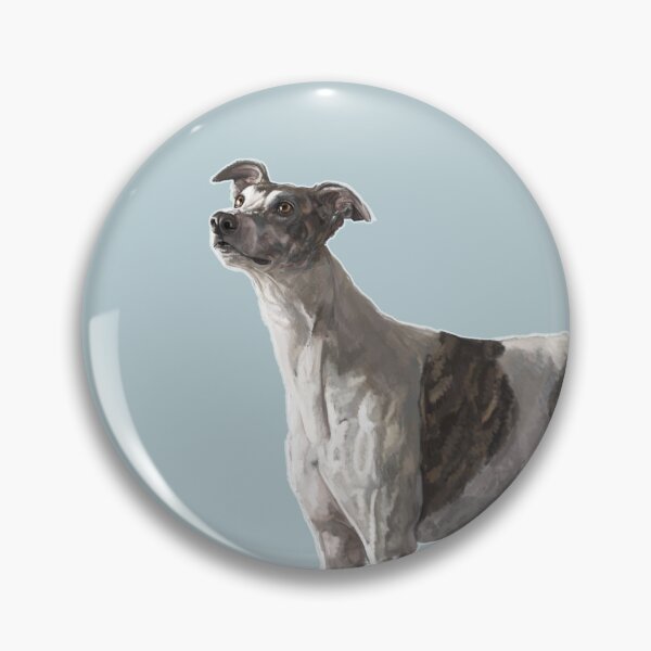 Item preview, Brindle & White Greyhound designed and sold by Elspeth Rose Design.